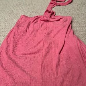 New H&M pink halter mini dress